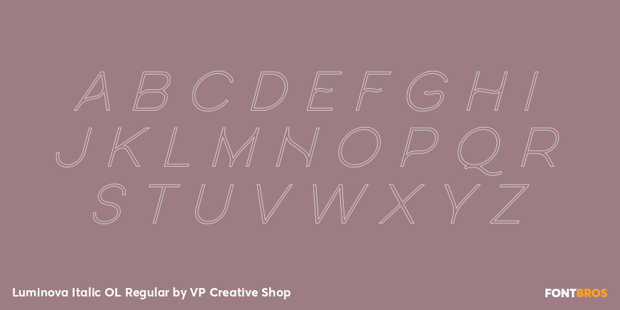 Luminova Italic OL Regular Font Poster #2