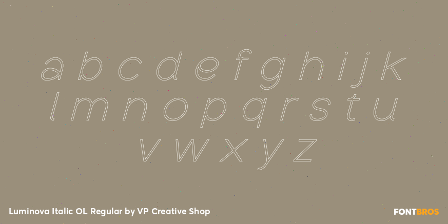 Luminova Italic OL Regular Font Poster #3