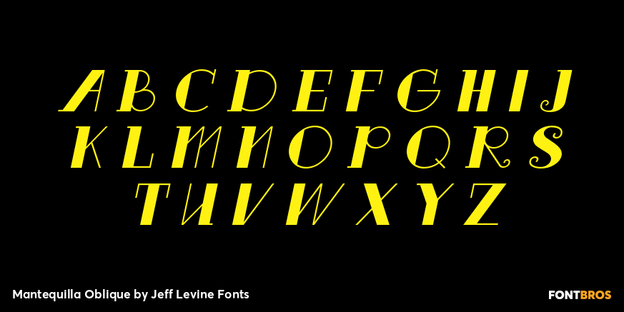 Mantequilla Oblique Font Poster #2