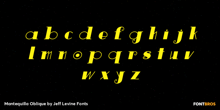 Mantequilla Oblique Font Poster #3