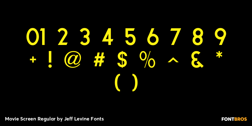 Movie Screen Regular Font Poster #4