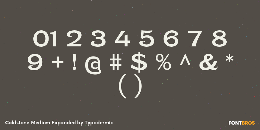 Caldstone Medium Expanded Font Poster #4