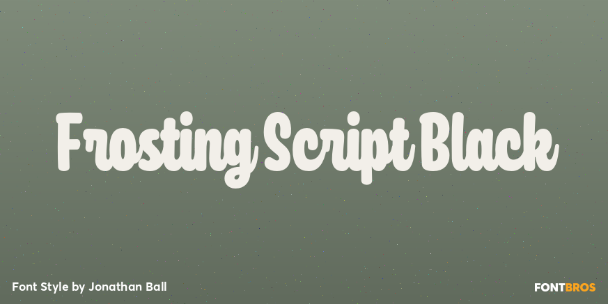 Frosting Script Black Font Poster #1
