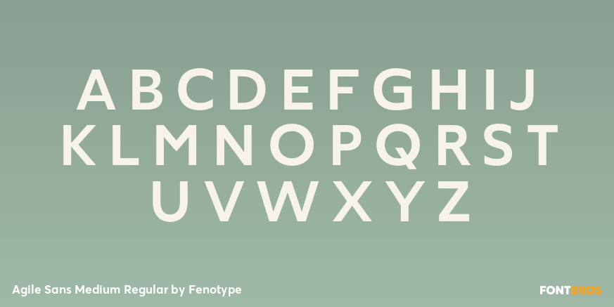 Agile Sans Medium Regular Font Poster #2