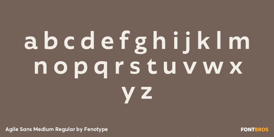 Agile Sans Medium Regular Font Poster #3
