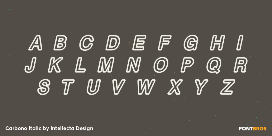 Carbono Italic Font Poster #1