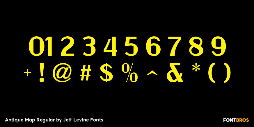 Antique Map Regular Font Poster #4