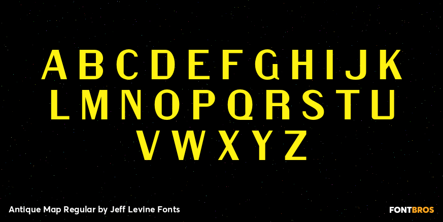 Antique Map Regular Font Poster #2