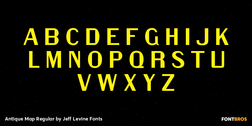 Antique Map Regular Font Poster #2