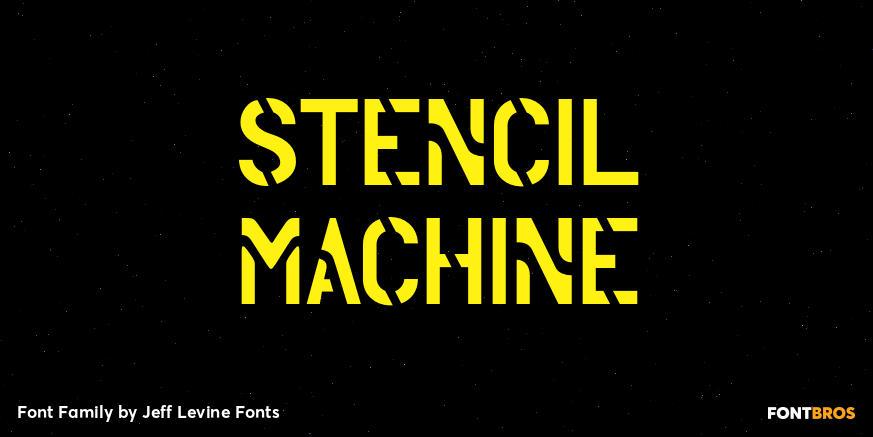 Stencil Machine Font Poster #1