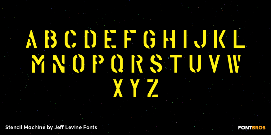 Stencil Machine Font Poster #2