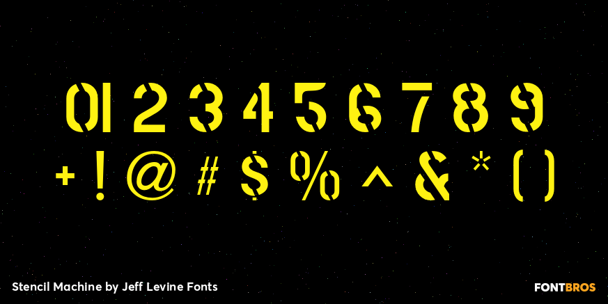 Stencil Machine Font Poster #4