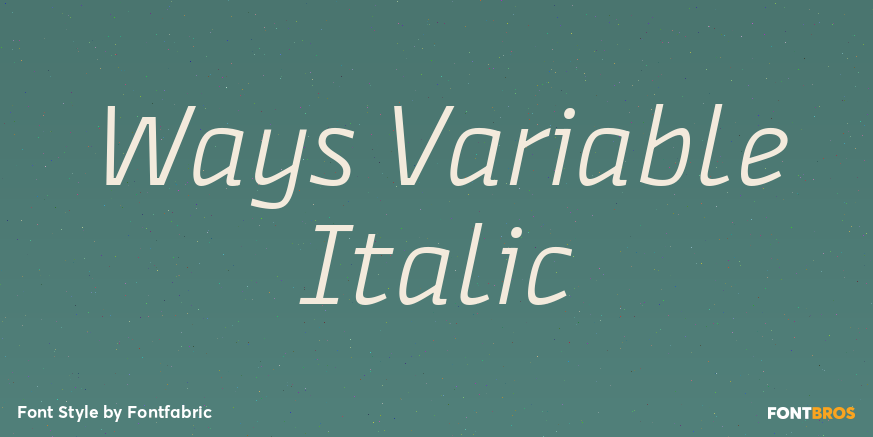 Ways Variable Italic Poster