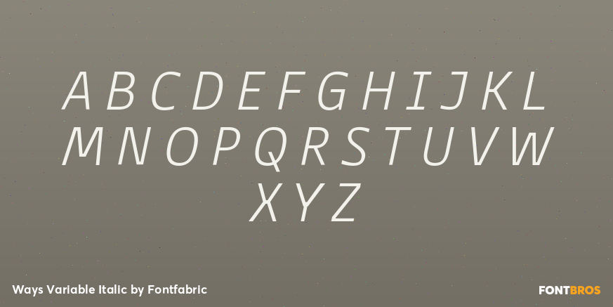 Ways Variable Italic Font Poster #2