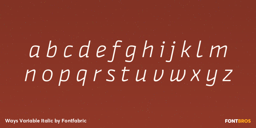 Ways Variable Italic Font Poster #3