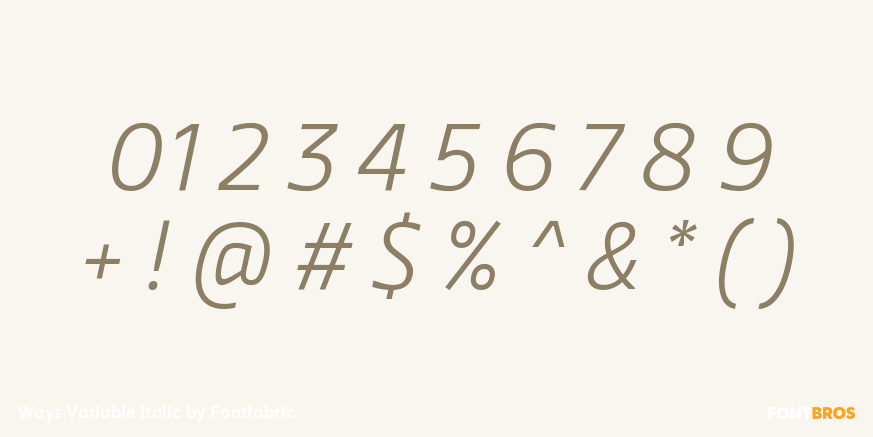 Ways Variable Italic Font Poster #4