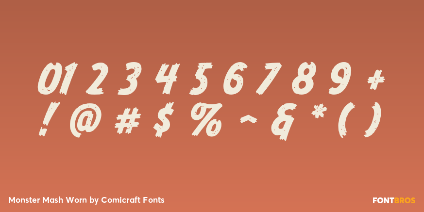 Monster Mash Worn Font Poster #1