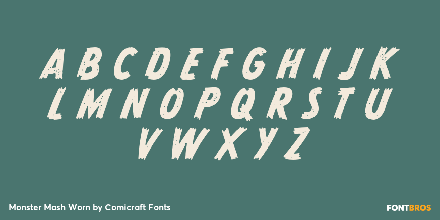 Monster Mash Worn Font Poster #2