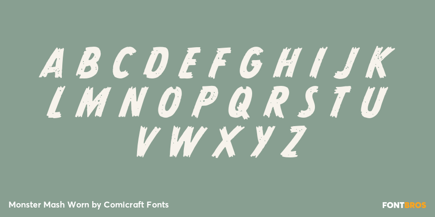 Monster Mash Worn Font Poster #1