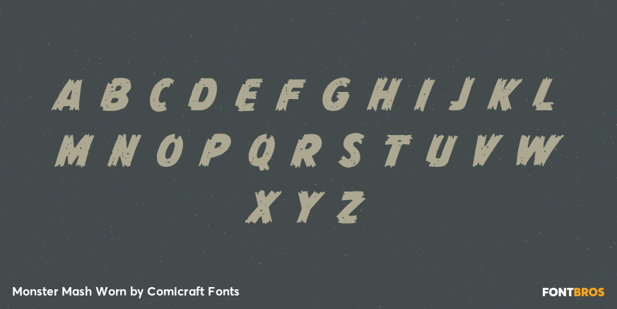 Monster Mash Worn Font Poster #1