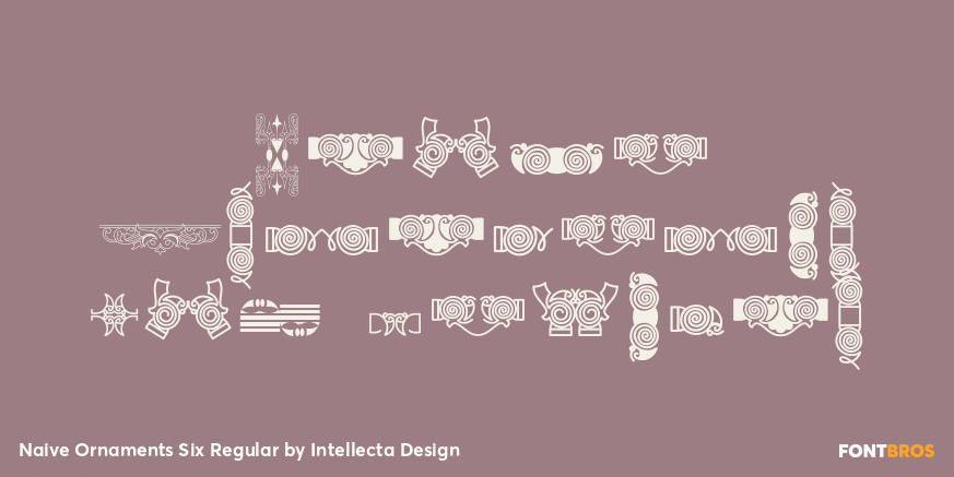 Naive Ornaments Six Regular Poster