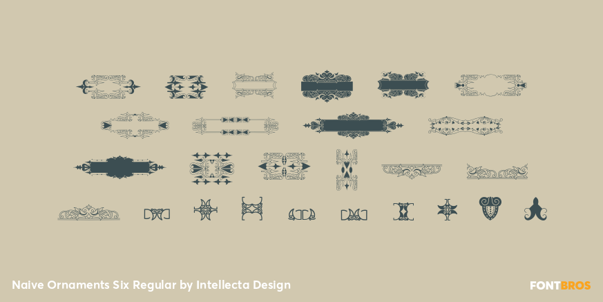 Naive Ornaments Six Regular Font Poster #2