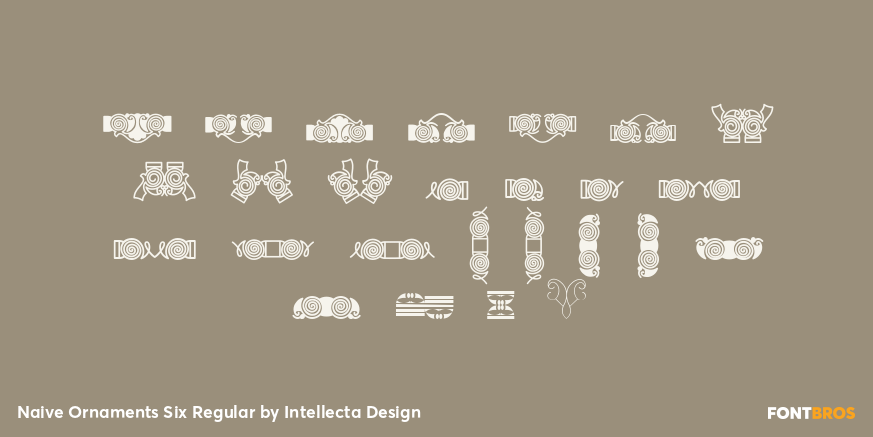 Naive Ornaments Six Regular Font Poster #3
