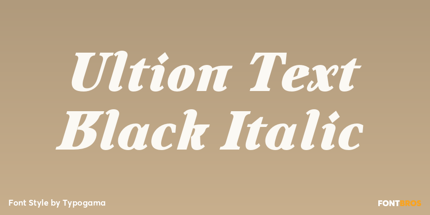Ultion Text Black Italic Poster
