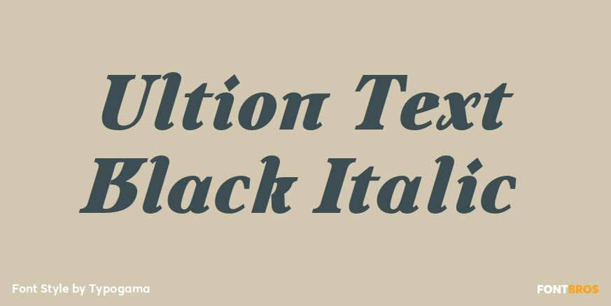 Ultion Text Black Italic Poster