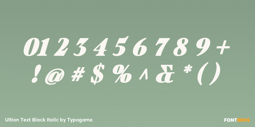 Ultion Text Black Italic Font Poster #1