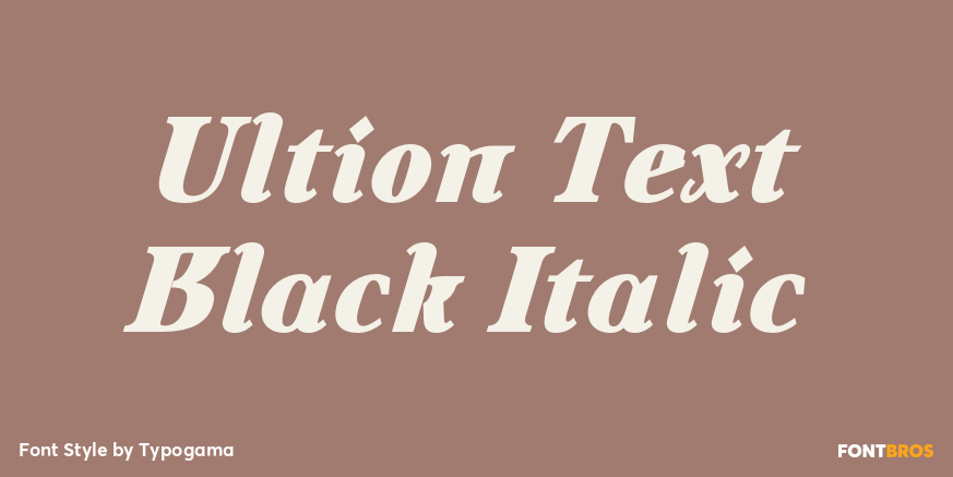 Ultion Text Black Italic Poster