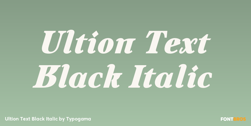 Ultion Text Black Italic Poster