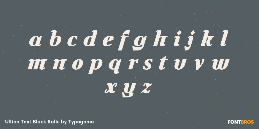 Ultion Text Black Italic Font Poster #3