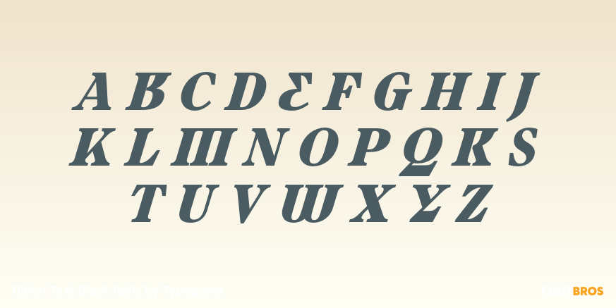 Ultion Text Black Italic Font Poster #1