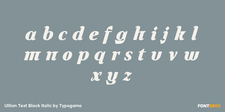 Ultion Text Black Italic Font Poster #1