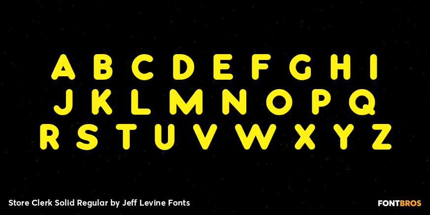 Store Clerk Solid Regular Font Poster #2