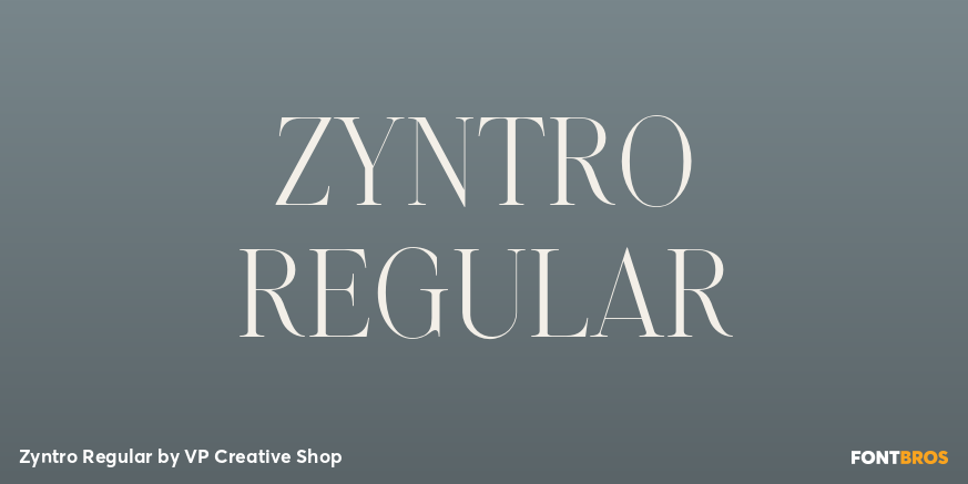 Zyntro Regular Poster