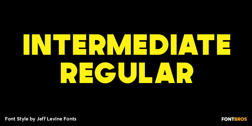Intermediate Regular Font Poster #1