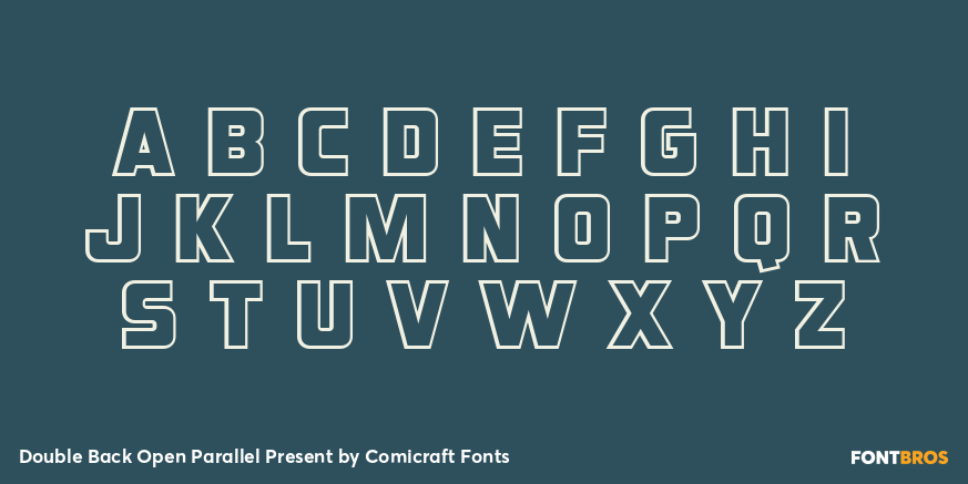 Double Back Open Parallel Present Font Poster #2