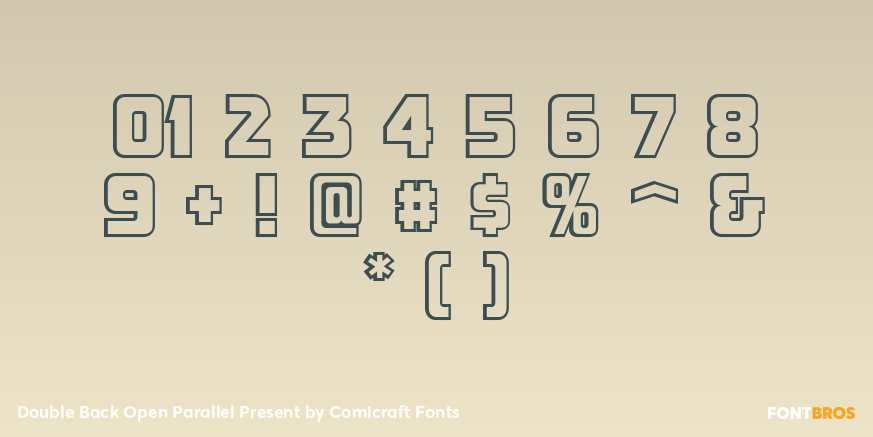 Double Back Open Parallel Present Font Poster #4