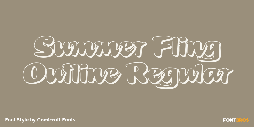 Summer Fling Outline Regular Poster