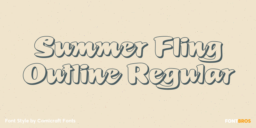 Summer Fling Outline Regular Poster