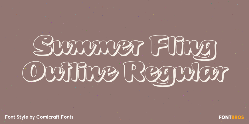 Summer Fling Outline Regular Poster