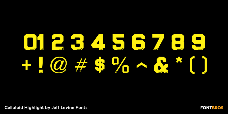 Celluloid Highlight Font Poster #1