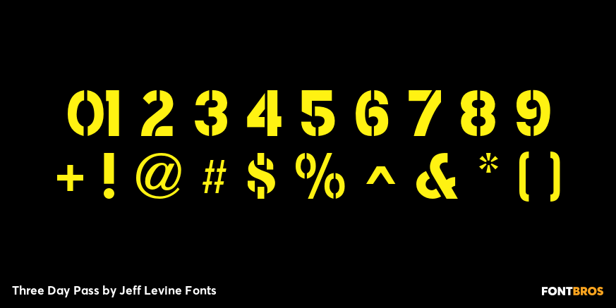 Three Day Pass Font Poster #4