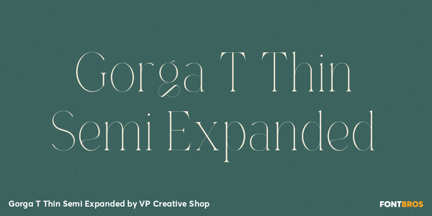 Gorga T Thin Semi Expanded Font Poster #1