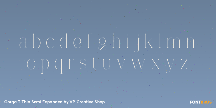 Gorga T Thin Semi Expanded Font Poster #3