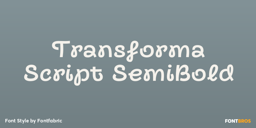 Transforma Script SemiBold Poster