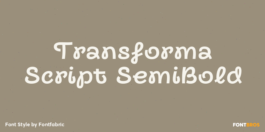 Transforma Script SemiBold Poster