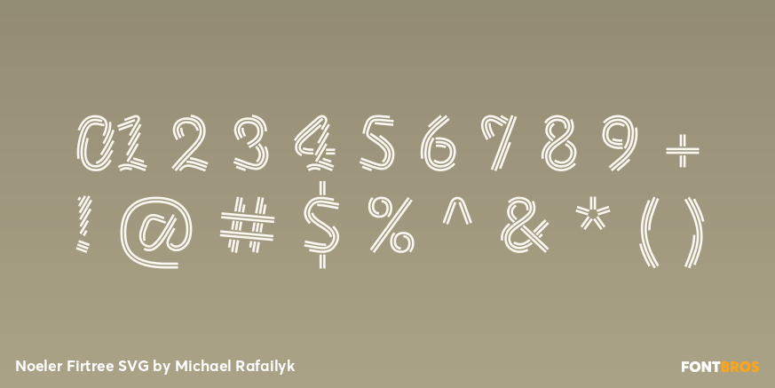 Noeler Firtree SVG Font Poster #4